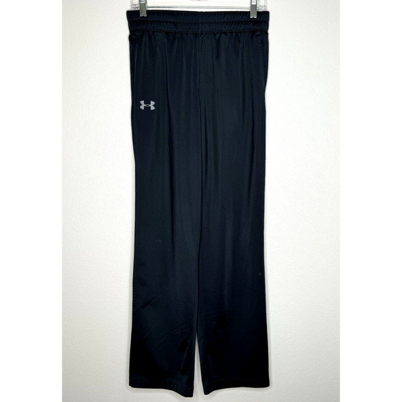 Under Armour Track Pants Loose Black Athletic Pockets Mens Sz Med Elastic Waist - Picture 1 of 8